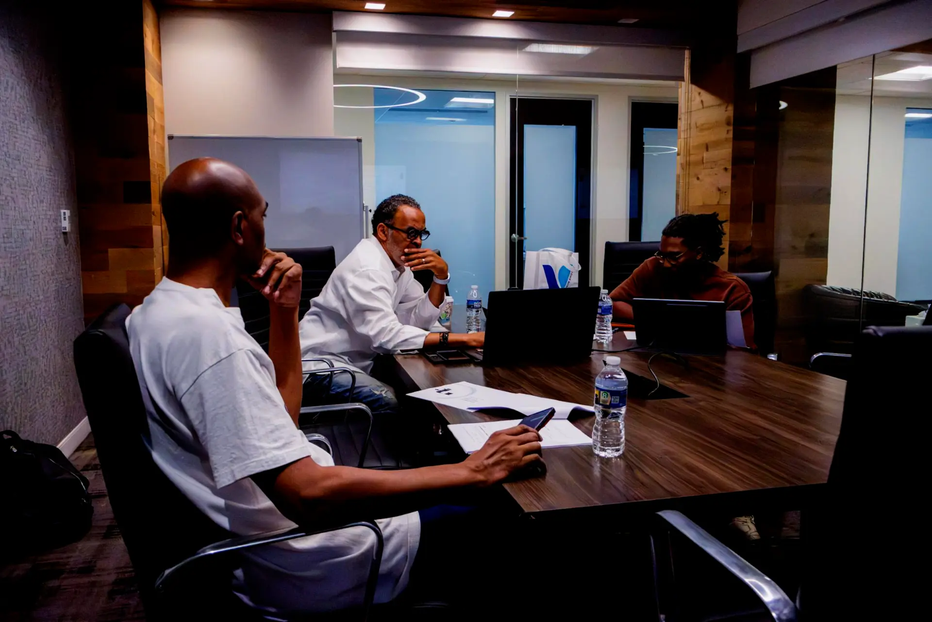 Park Dreams team reviewing plans in the conference room
